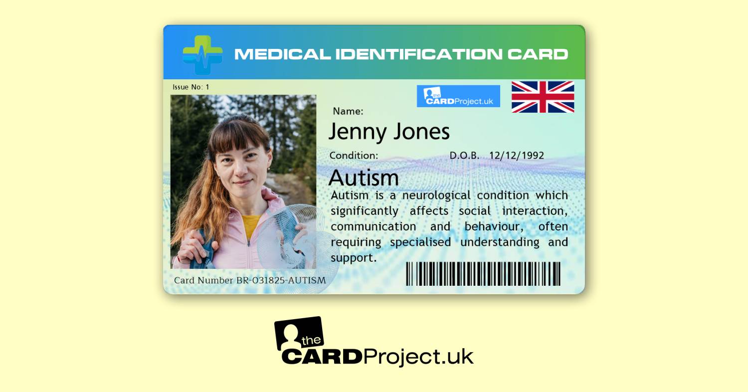 Premium Autism Autism Medical ID Card (FRONT)